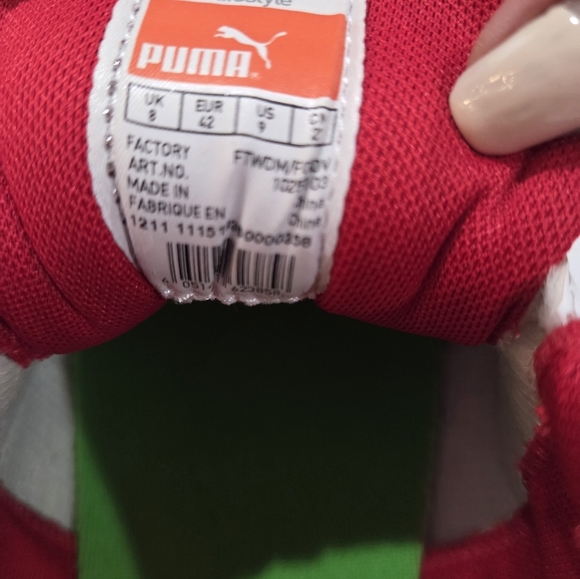 Rare PUMA Sports Shoes Men's US9 Italy Color Red White Green Sneakers NEW - Picture 12 of 15